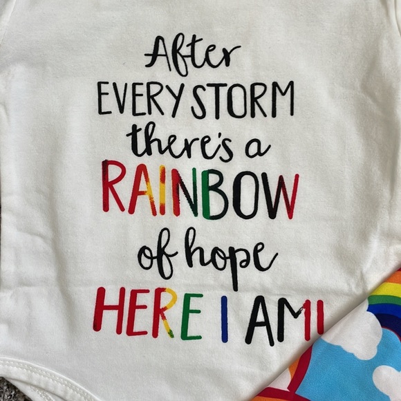NWOT after every storm there’s a rainbow of hope, here I am 3 piece Set - Picture 2 of 4